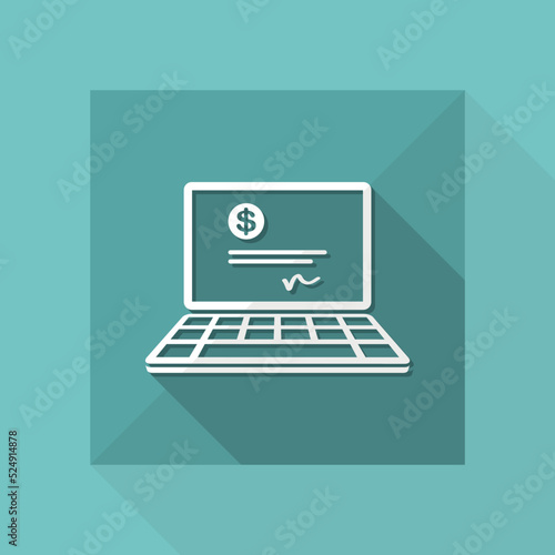 Financial document - USD - Vector flat icon