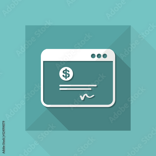 Financial document - USD - Vector flat icon