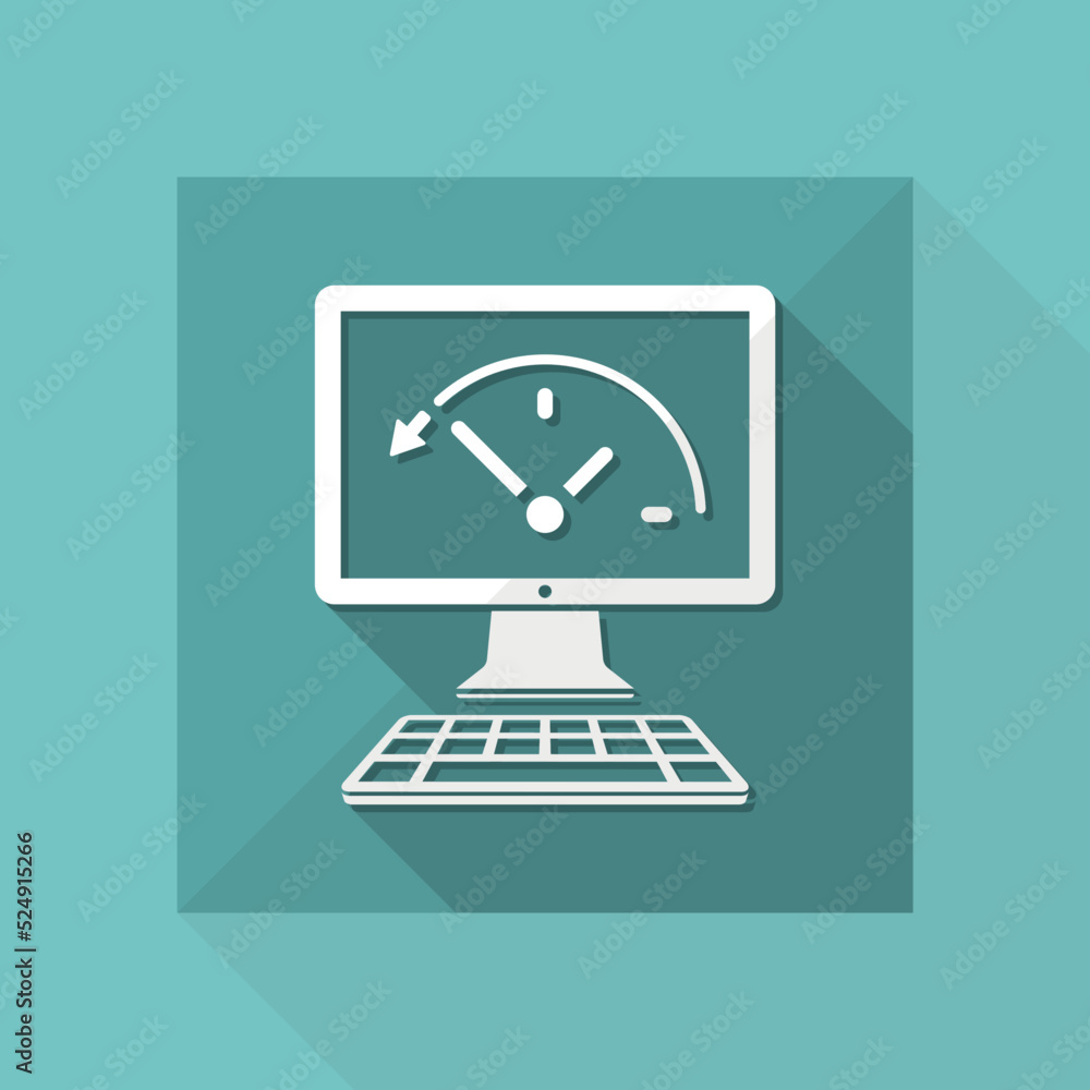 Back in time application - Vector flat icon Back in time application - Vector flat icon