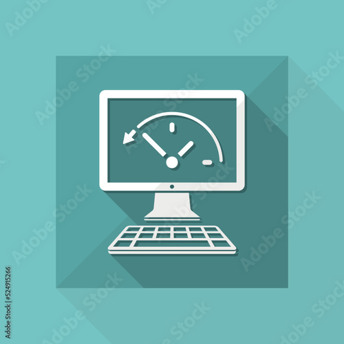 Back in time application - Vector flat icon