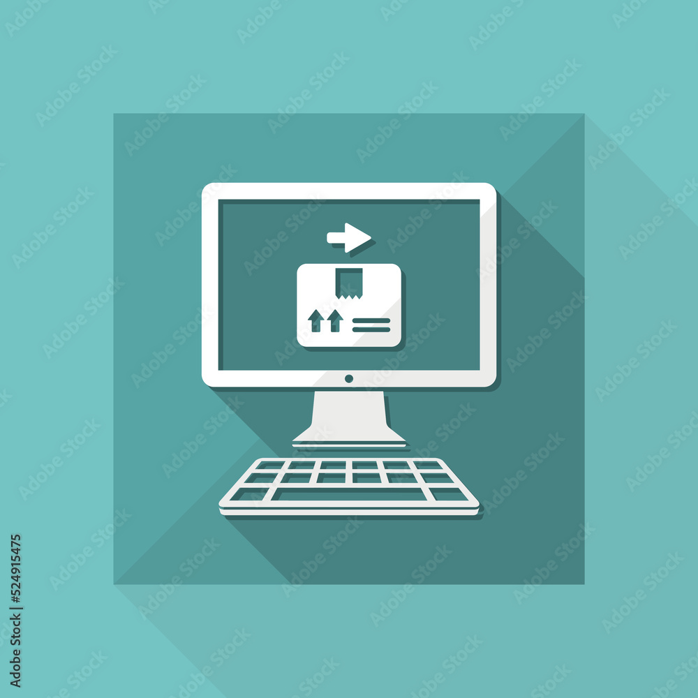 Courier website button - Vector flat icon Courier website button - Vector flat icon