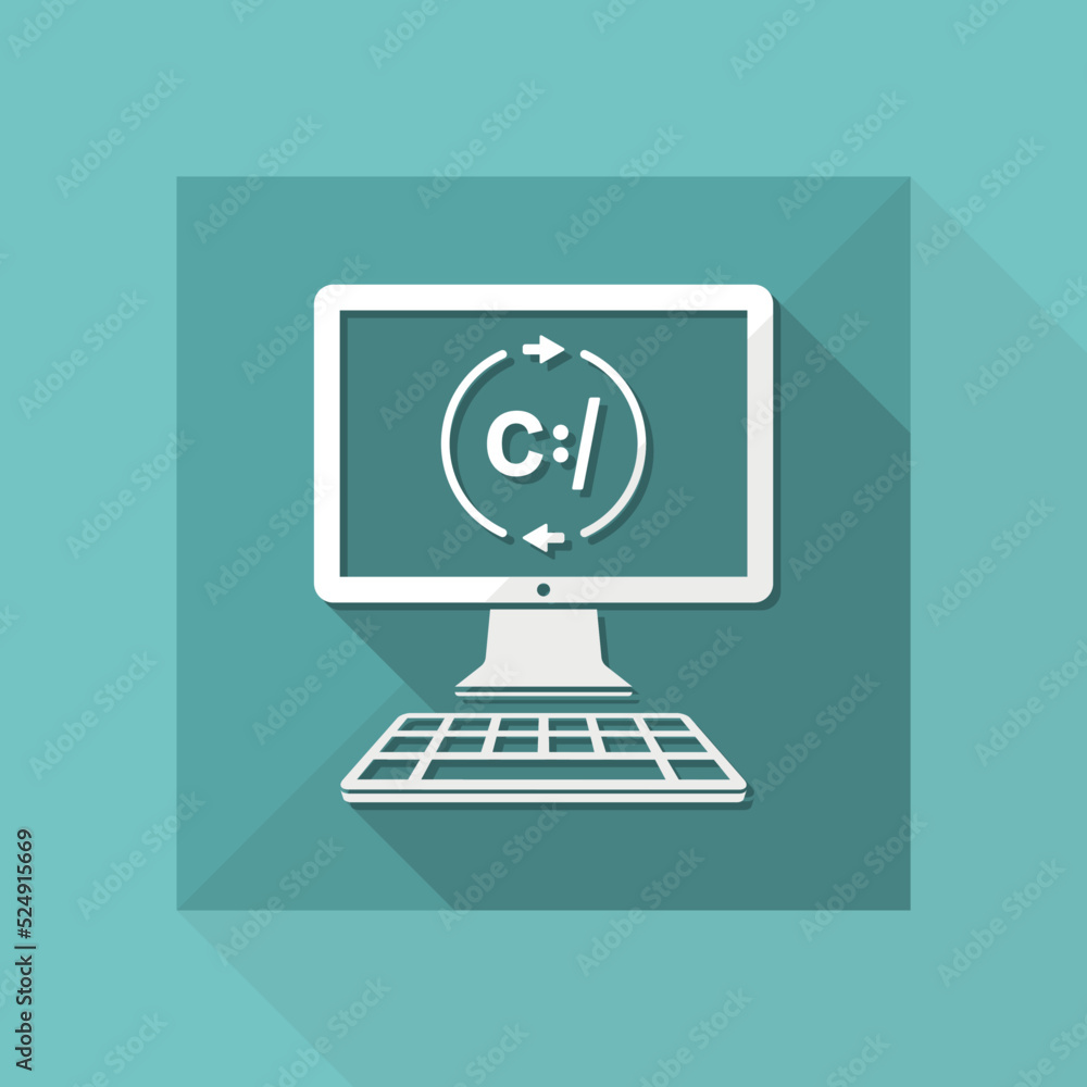 Data exchange network - Vector flat icon Data exchange network - Vector flat icon