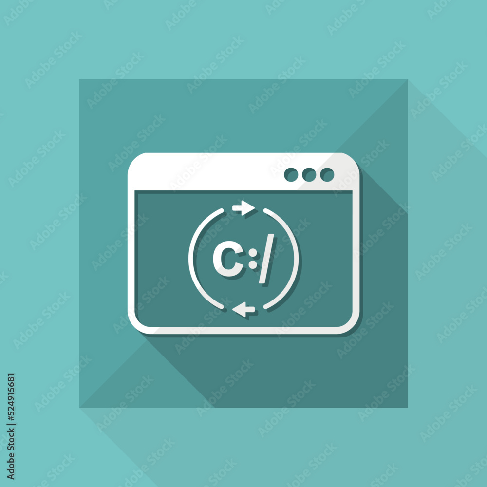 Data exchange network - Vector flat icon Data exchange network - Vector flat icon