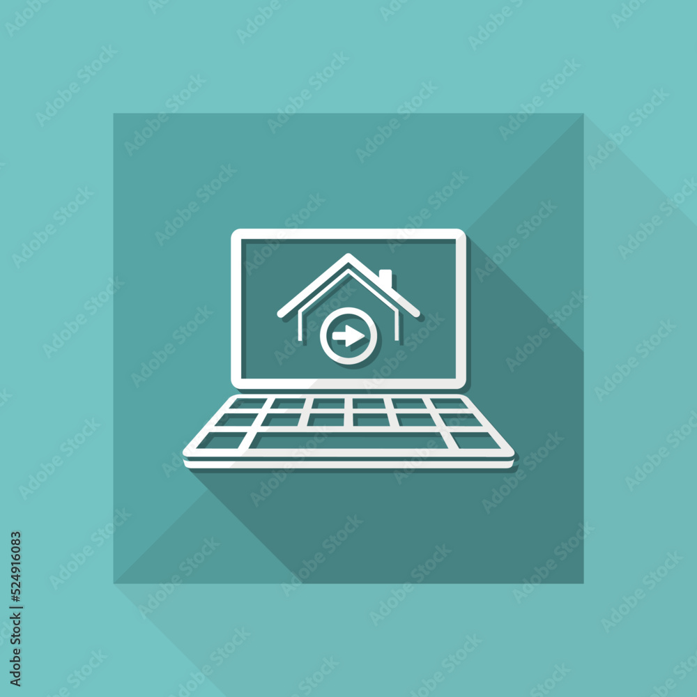 Home button web - Vector flat icon Home button web - Vector flat icon