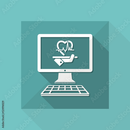 Online medical services - Vector flat icon