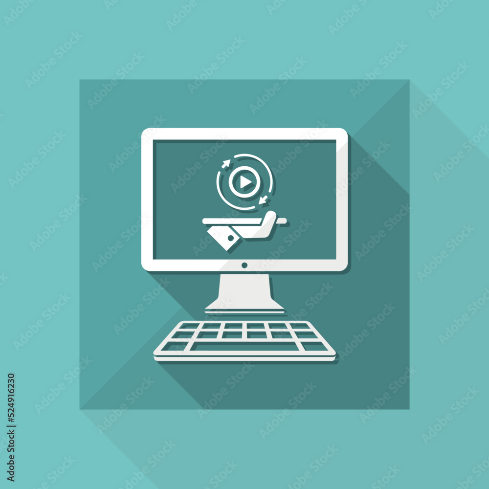 Full multimedia services - Vector flat icon Full multimedia services - Vector flat icon