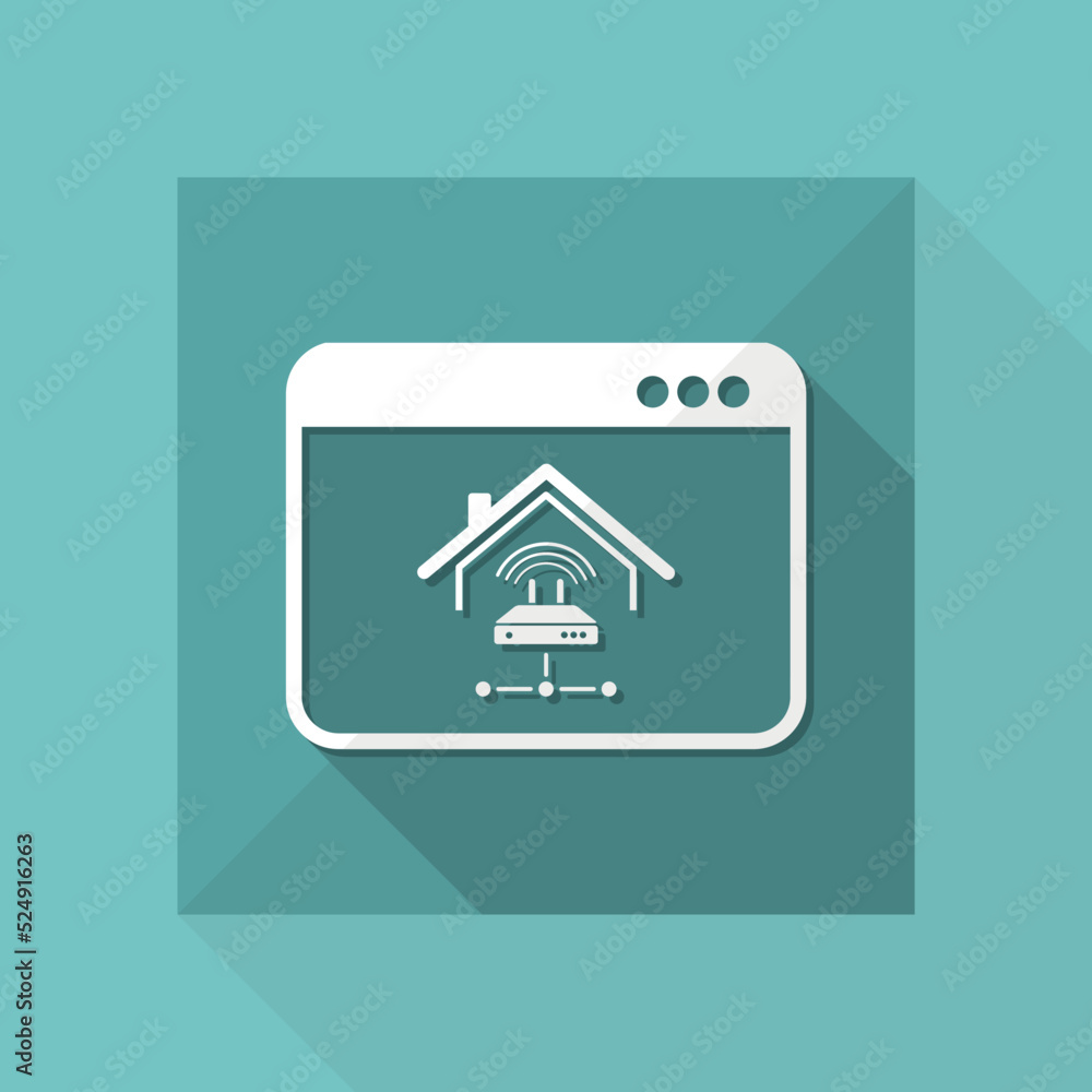 Home network modem - Vector icon of computer application Home network modem - Vector icon of computer application