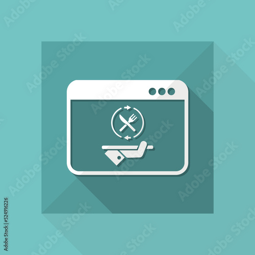 Fooding full web services - Vector flat icon