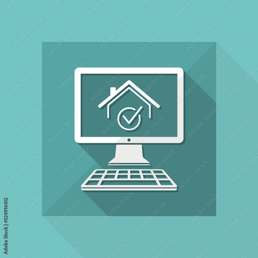 Pick house - Vector icon for computer website or application Pick house - Vector icon for computer website or application