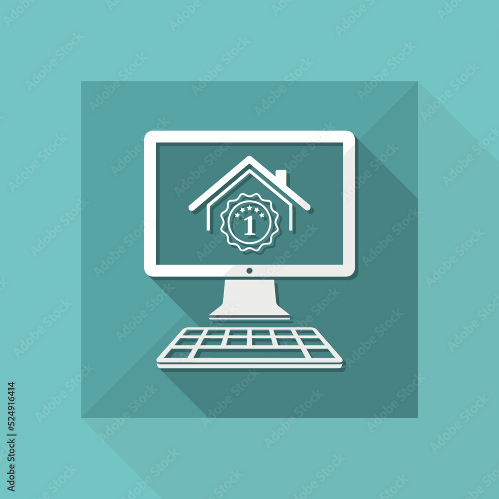 Best house rating winner - Vector icon for computer website or application Best house rating winner - Vector icon for computer website or application