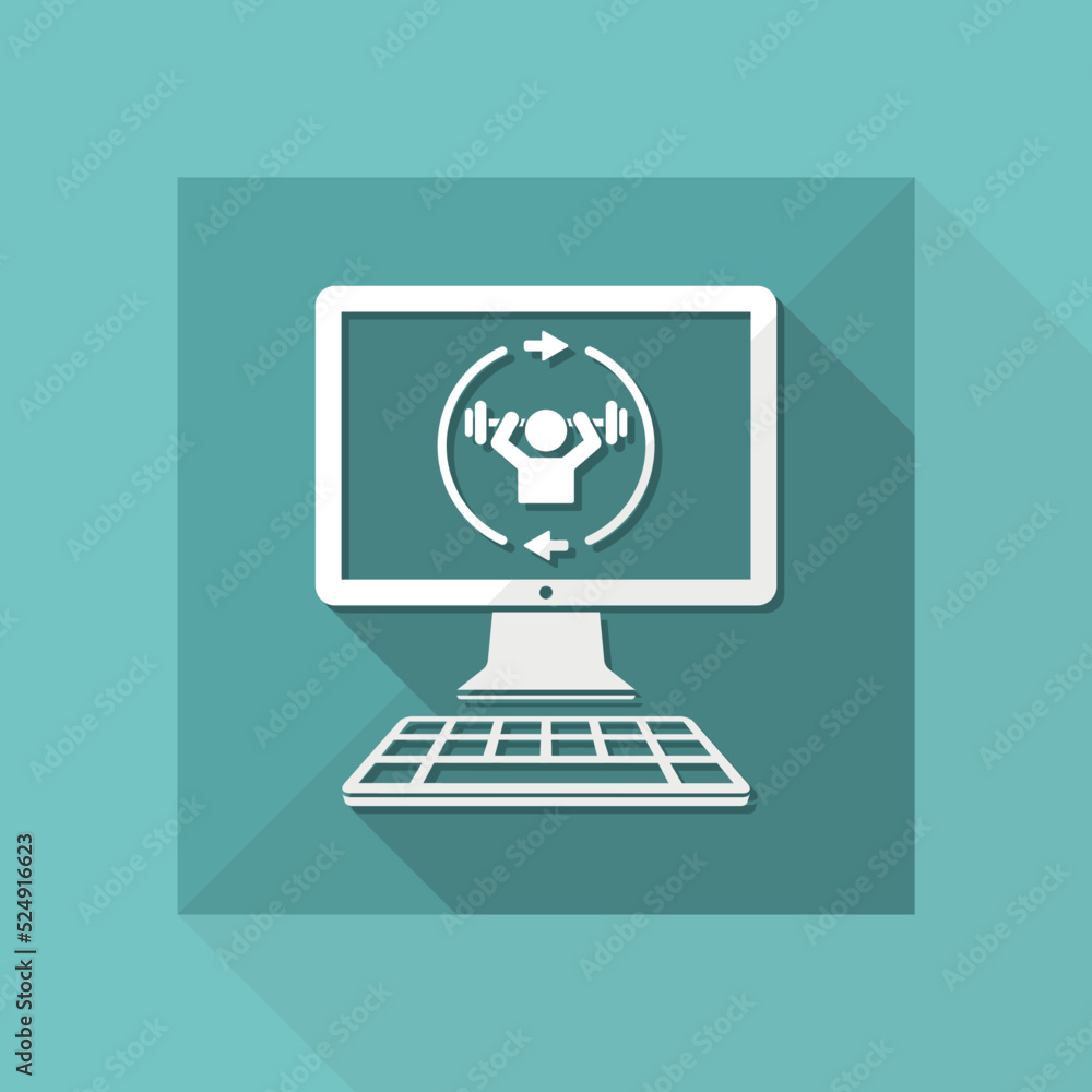 Gym workout - Vector icon for computer website or application Gym workout - Vector icon for computer website or application