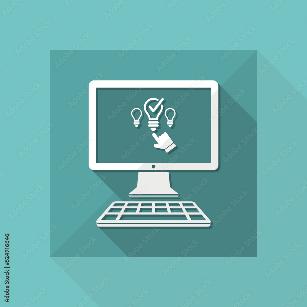 Pick the better idea - Vector icon for computer website or application Pick the better idea - Vector icon for computer website or application