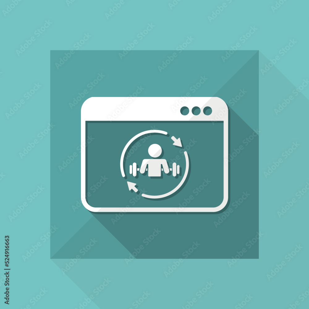 Gym workout - Vector icon for computer website or application Gym workout - Vector icon for computer website or application