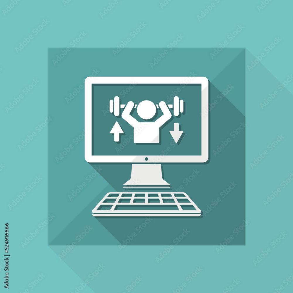 Gym workout - Vector icon for computer website or application Gym workout - Vector icon for computer website or application