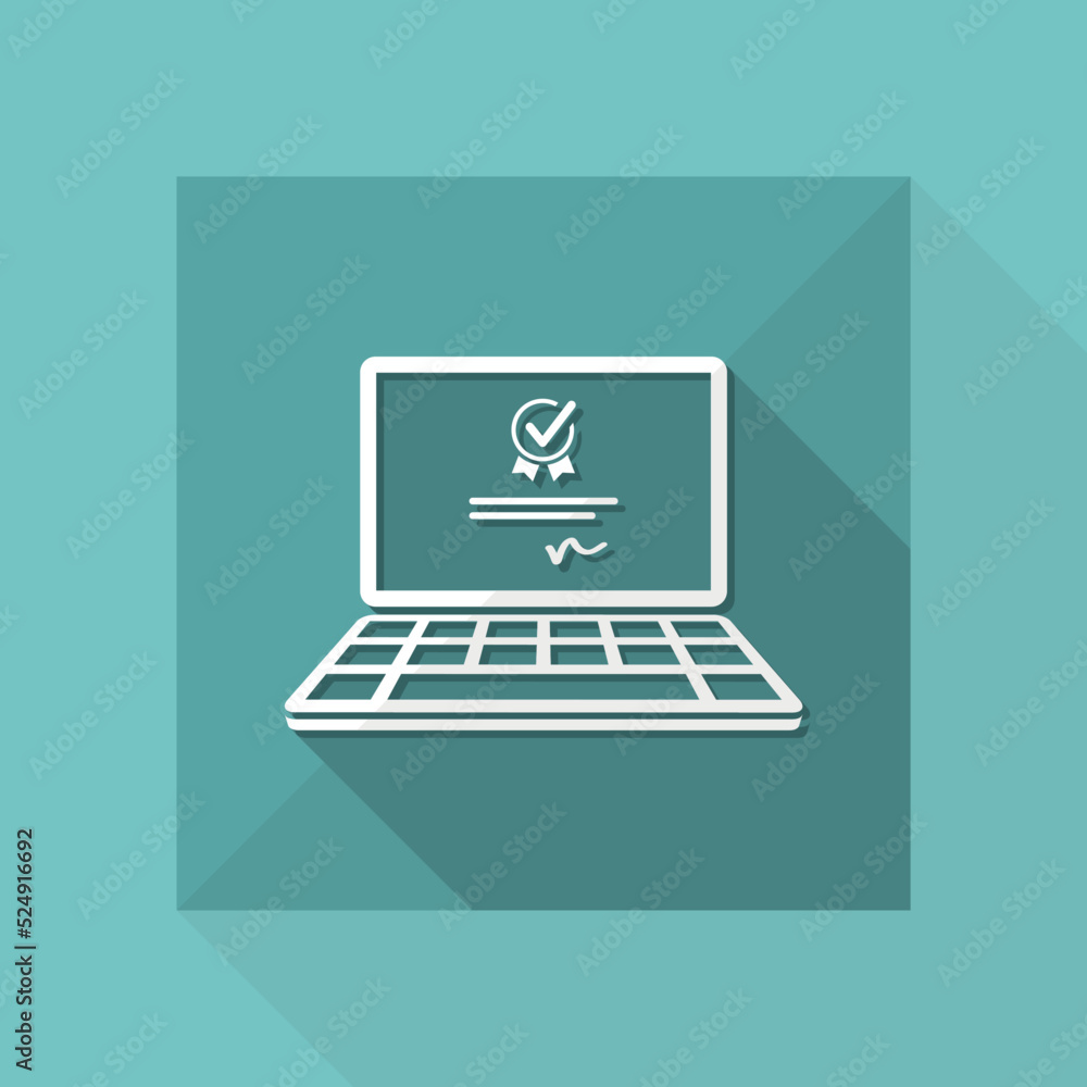 Digital certificate - Vector icon for computer website or application Digital certificate - Vector icon for computer website or application