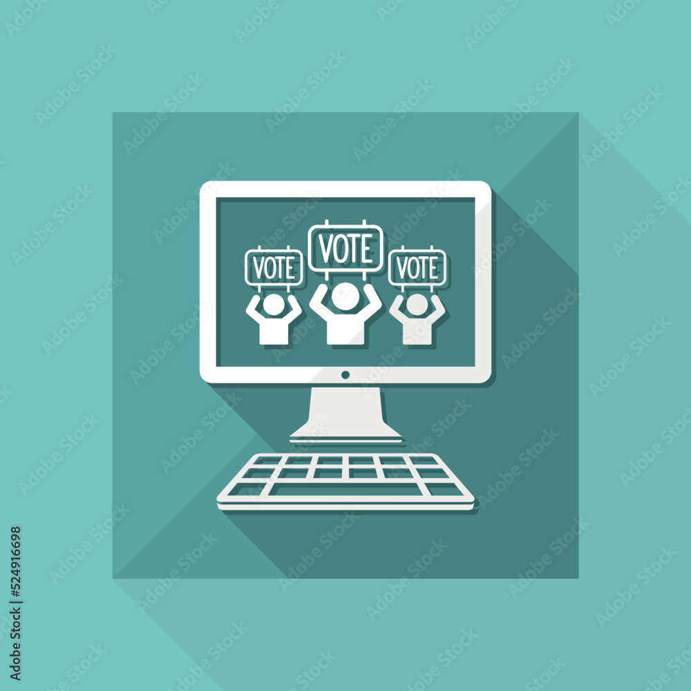 Electoral crowd - Vector icon for computer website or application Electoral crowd - Vector icon for computer website or application