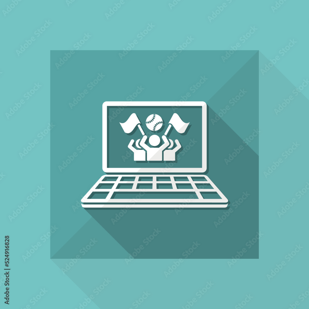 Sport supporters page - Vector icon for computer website or application Sport supporters page - Vector icon for computer website or application