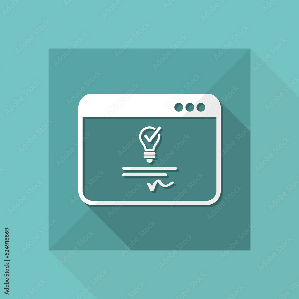 Patented idea - Vector icon for computer website or application Patented idea - Vector icon for computer website or application