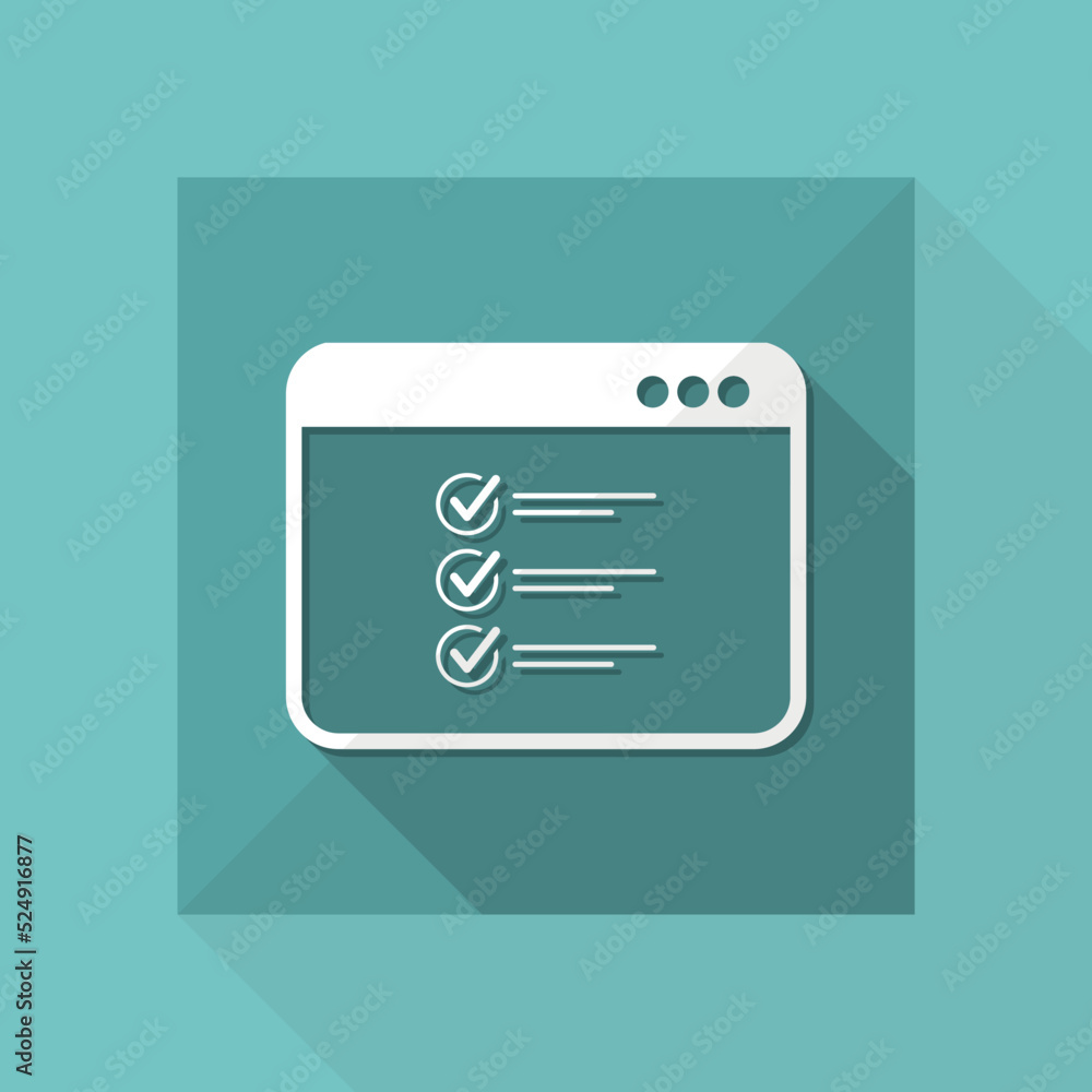 Checklist digital document - Vector icon for computer website or application Checklist digital document - Vector icon for computer website or application