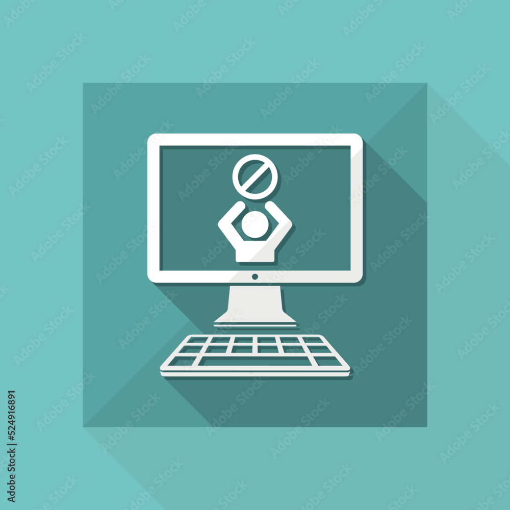 Prohibited page - Vector icon for computer website or application Prohibited page - Vector icon for computer website or application