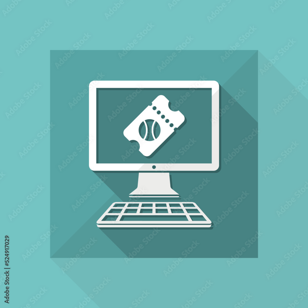 Sport ticket booking - Vector icon for computer website or application Sport ticket booking - Vector icon for computer website or application