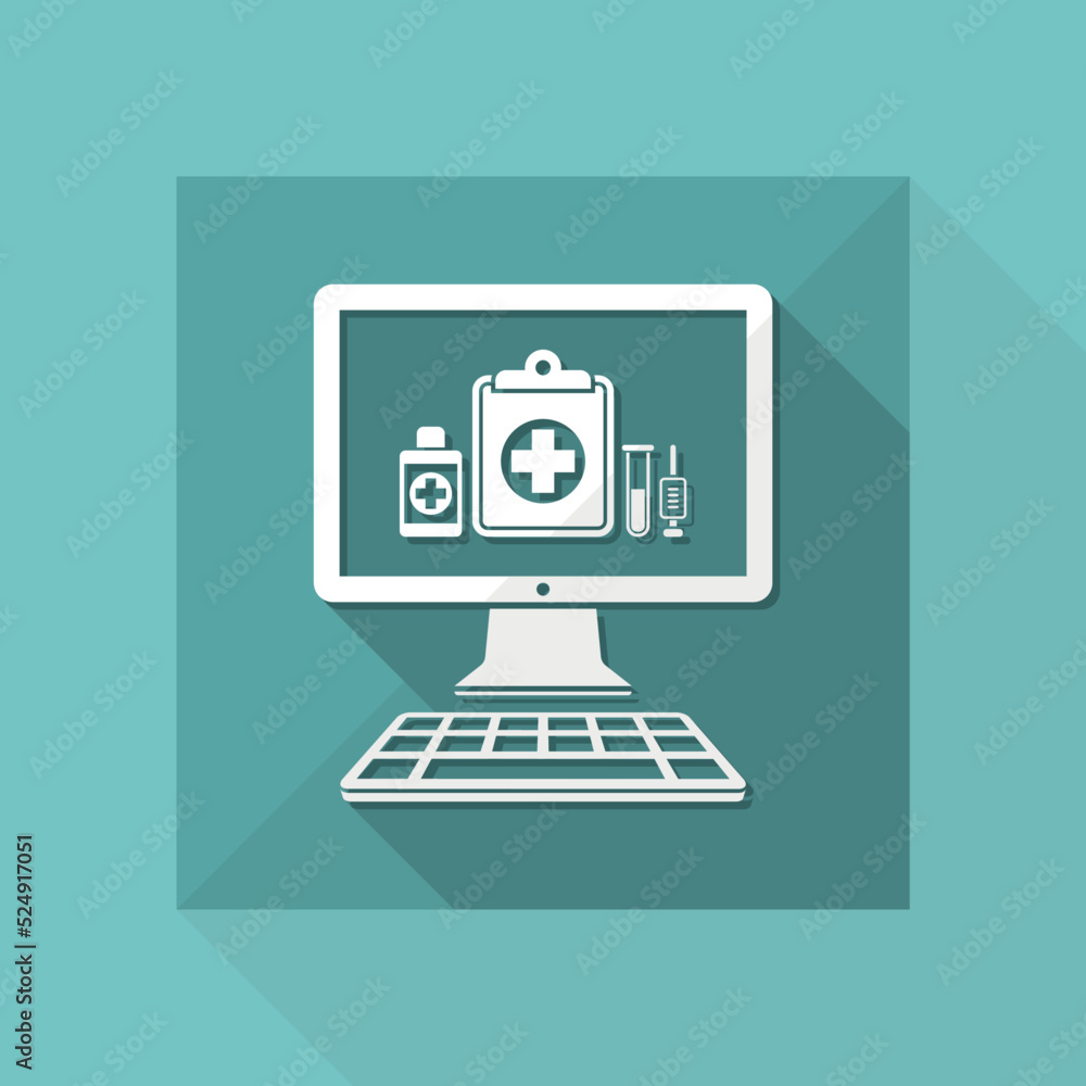 Medical digital page - Vector icon for computer website or application Medical digital page - Vector icon for computer website or application