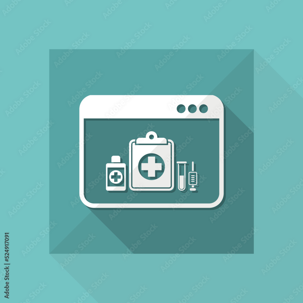 Medical digital page - Vector icon for computer website or application Medical digital page - Vector icon for computer website or application