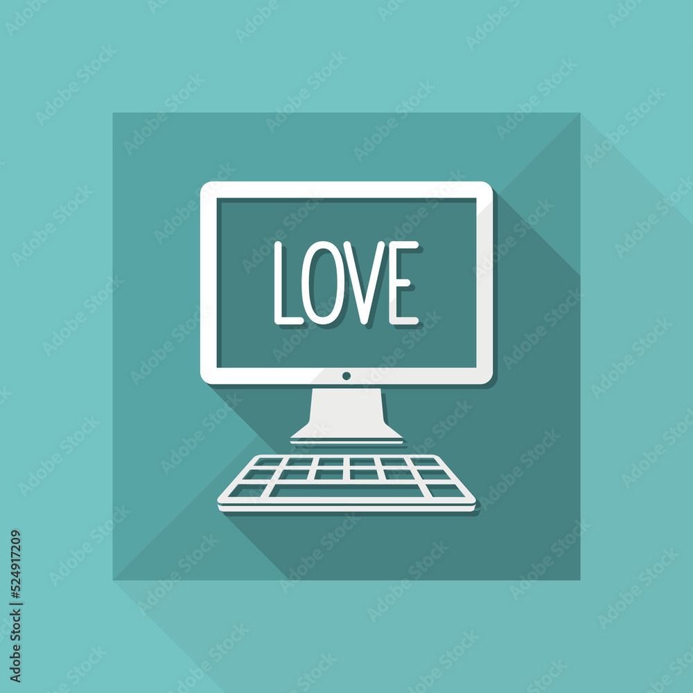 Love symbol - Vector icon for computer website or application Love symbol - Vector icon for computer website or application