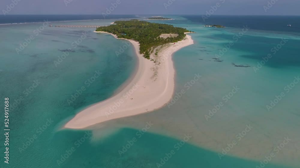 Beautiful sunrise in the Maldives, drone video of the tropical islands at sunrise Beautiful sunrise in the Maldives, drone video of the tropical islands at sunrise