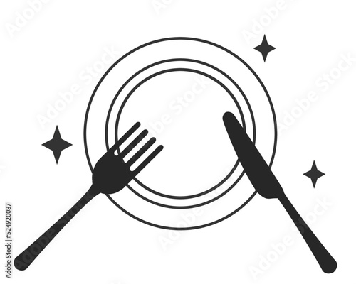 きれいな食器　フォーク　ナイフ　お皿