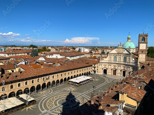 View of Piazza Ducale, Vigevano, Italy
