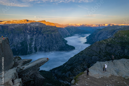 Wallpaper Mural Aerial summer beautiful view of Trolltunga, Norway Torontodigital.ca
