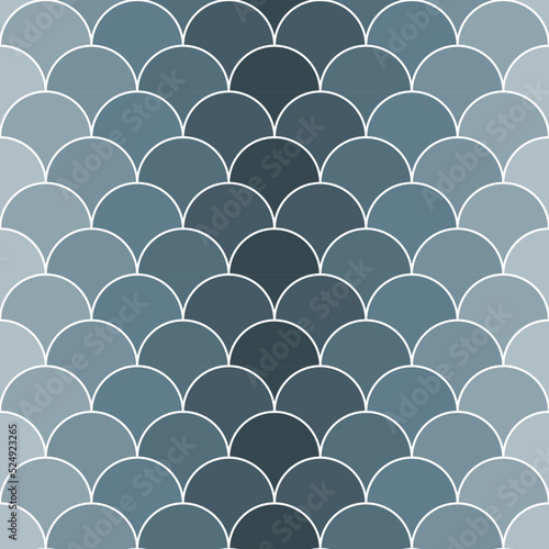 Seamless pattern with grayscale scales. Vector image in shades of gray. Can be used as a background for websites and printing.