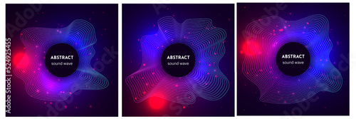 Sound circular wave with light effects