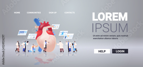 researchers team analyzing heart model printed on 3d bio printer medical printing of human transplantation organ