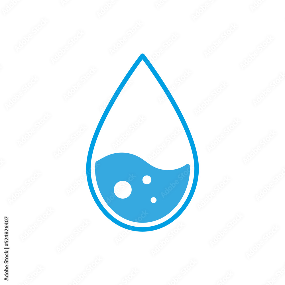 illustration of waterdrop icon vector illustration of waterdrop icon vector