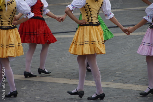 Slovak folk dance in the street  © Laiotz