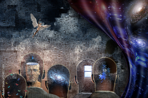 фотографія Different thoughts in men's heads