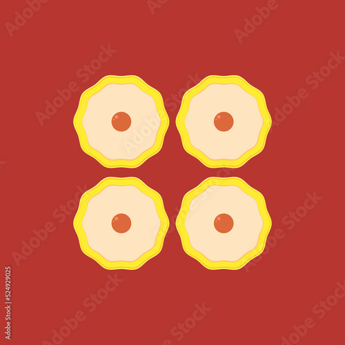 Siu Mai (Shumai) – Chinese steamed dumplings. Siu Mai is Chinese food. cartoon vector.