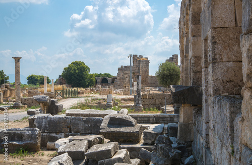 Perge. Ancient romans  City Wall from the Hellenistic age. Greek colony from 7th century BC, conquered by Persians and Alexander the Great in 334 BC. photo