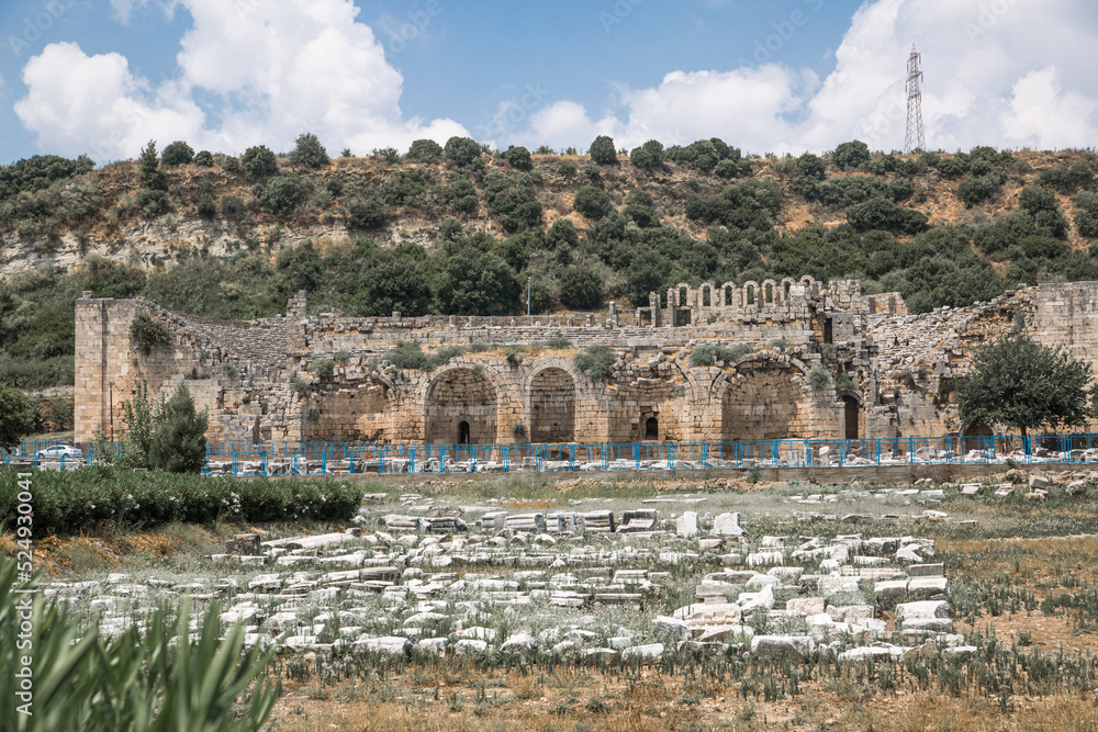 Pergae Perge, Stadium ruins 234 m length, up to 20 000 people capacity. Greco ...