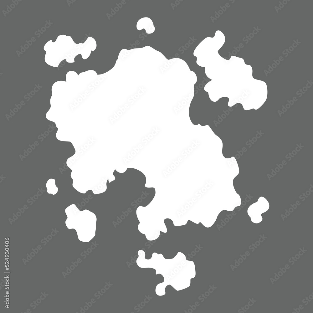 Smoke cloud icon. Vector special effect of puff or steam cloud. Fire blast, smog or fume. Dust or vapor template. Cartoon design white element of comic book