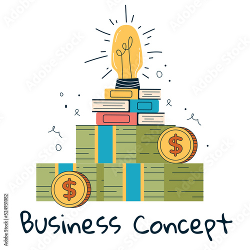 Financial money banking savings education abstract concept vector graphic design illustration