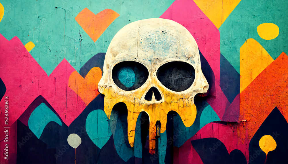 graffiti wallpaper skull hd