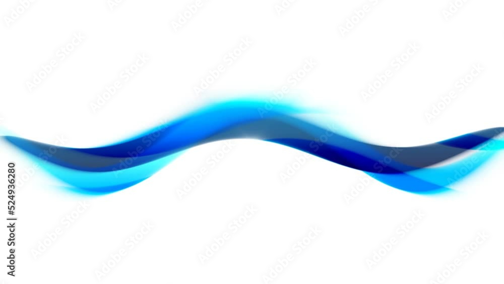 Animated blue track of waves. White background design for logo ...