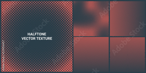 Vector halftone pattern texture gradient screen background. Half tone dot texture gradation graphic artwork effect.
