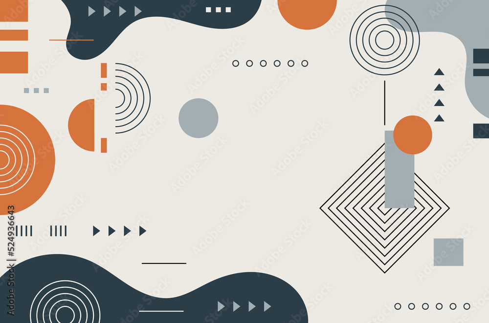 Line style memphis abstract background. - Vector.