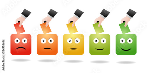 Choice statistic from green and red. - Vector.