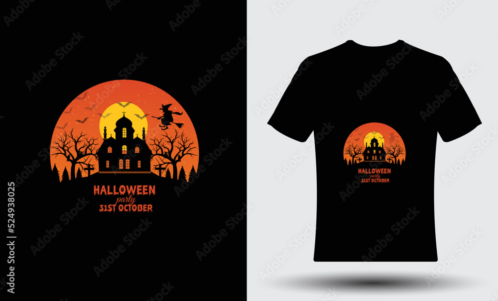 Typography quotes Halloween t- shirt party design 20