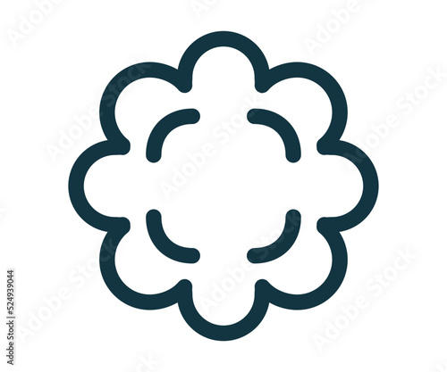 Natural product material. Sheep wool fabric symbol.